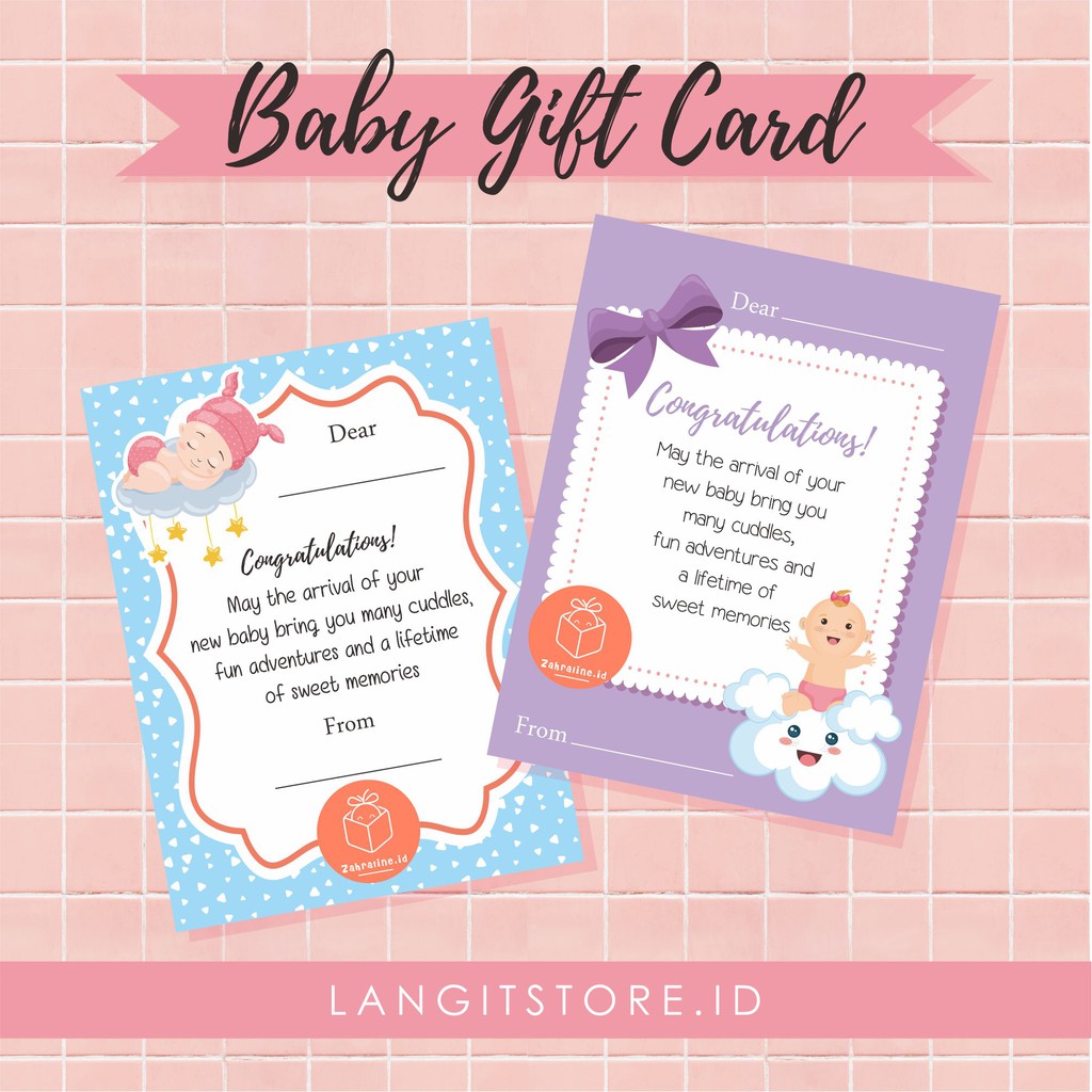 Jual Baby Gift Card / Greetings Card / Kartu Ucapan Bayi | Shopee Indonesia