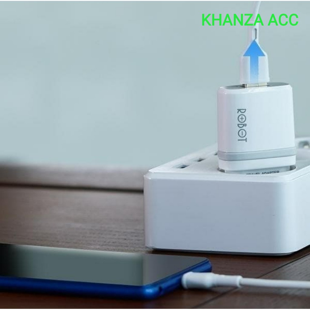 KHANZAACC Robot RT-K7 Quick Charge 5V/1A Fireproof Charger With Micro USB Cable