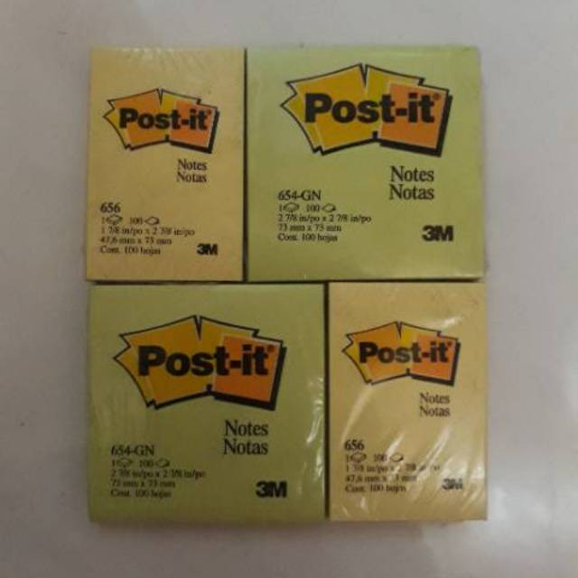 

post it notes/notas 3M/kertas memo 656/654