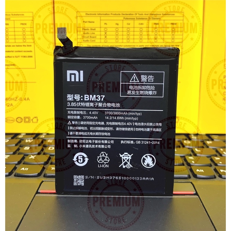 Batre Baterai Xiaomi Mi5s plus bm37 new 100%