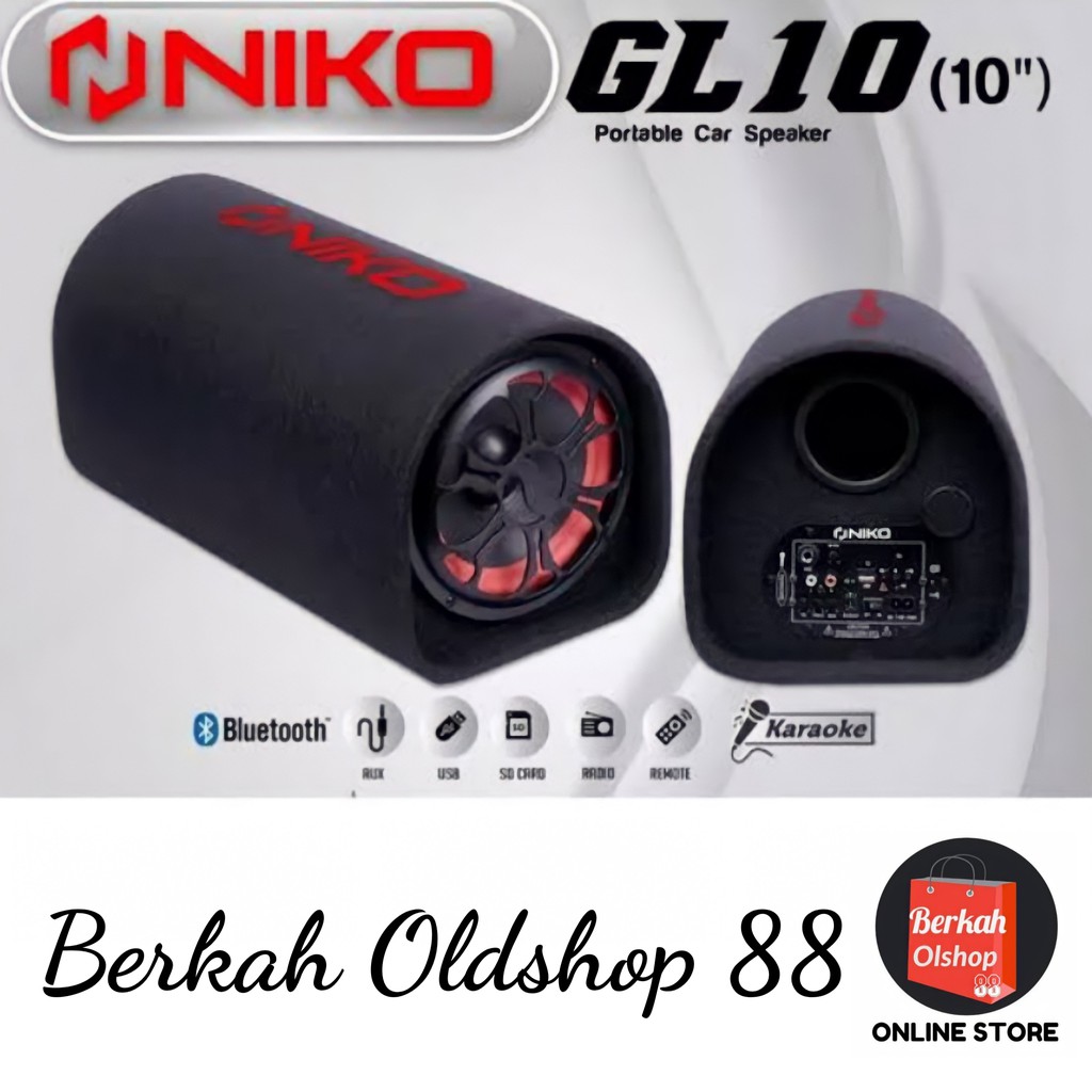 Speaker Niko GL 10. Subwoofer Car Speaker 10 Inch Bluetooth