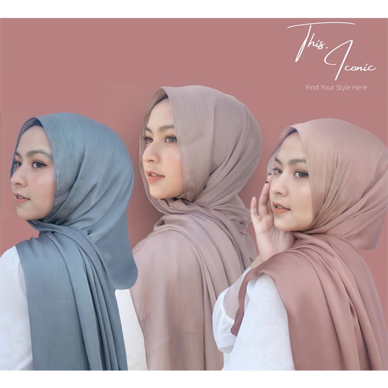 CRINKLE SILK SHAWL PREMIUM / PASHMINA CRINKLE SILK (MALASYIAN SHAWL)
