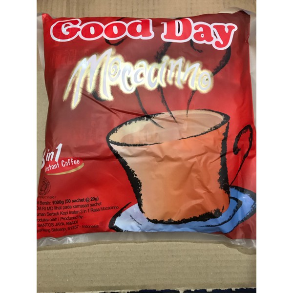 

Good Day Mocacinno 1 Pak / 50 Sachet/ Sashet / Bungkus / Pcs / Moca