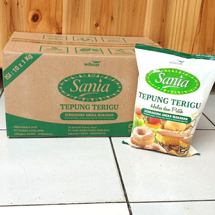 

1Dus Isi 10Pcs Tepung Terigu Serbaguna Merk Sania 1 Kilo / 1Kg/ 1 Kg