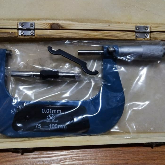 

(UT)Mikrometer Luar Jarak 75-100 mm Resolusi 0.01 mm