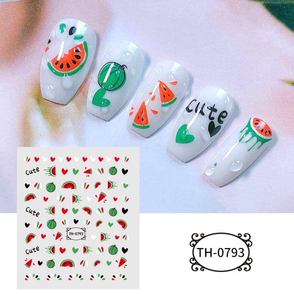 Mxbeauty Kartun Stiker Kuku Korea Beruang Smiley Ikatan Simpul Anjing Self Adhesive Nail Art Dekorasi