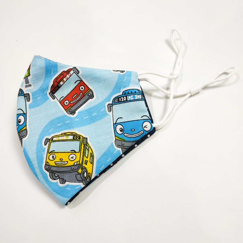 Masker Katun Motif ( TAYO , CARS , DOLPHIN )