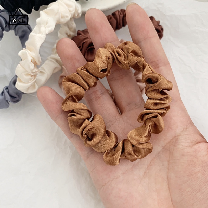 1 Set 6pcs/Ikat Rambut COD Ponytail Scrunchie Kain Satin Sutra Elastis Tali Rambut  Wanita A one