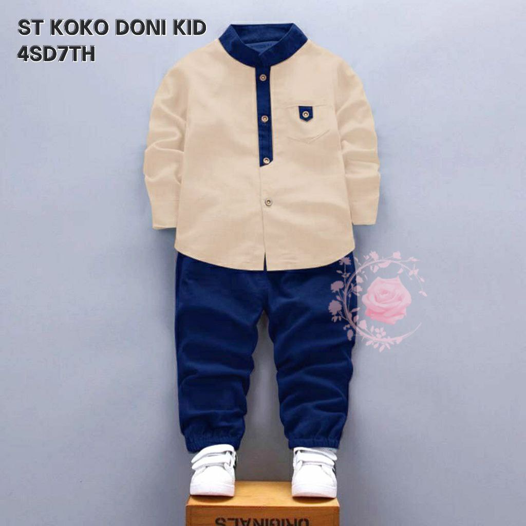 ST KOKO DONY / SETELAN KIDS ANAK 4-6TH / BAJU MUSLIM / LENGAN PANJANG