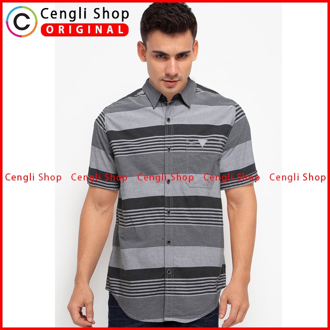 BAJU KEMEJA PRIA CARDINAL ORIGINAL CASUAL LENGAN PENDEK ABU-ABU CA16