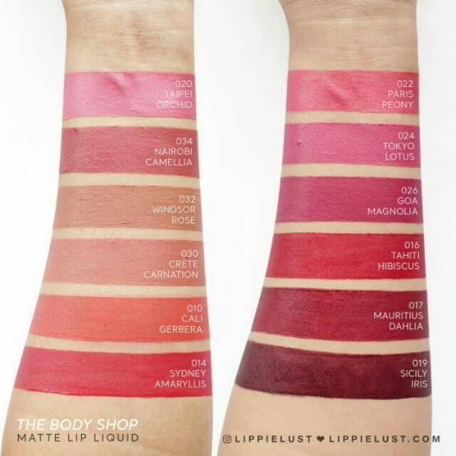 Matte Lip Liquid The Body Shop Nairobi Camellia/Windsor Rose/Mauritius