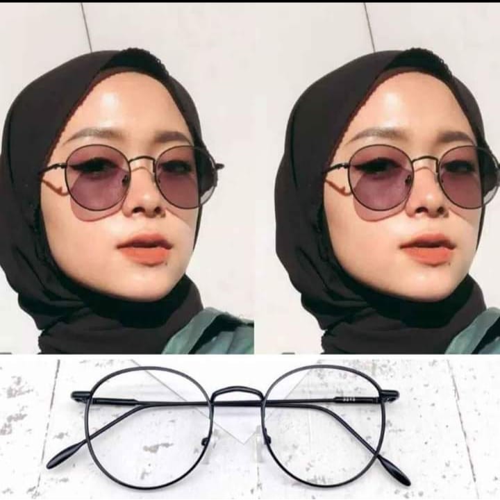 Kacamata Photocromic 8213 Freme Titanium Wanita dan Pria Free Box dan Lap