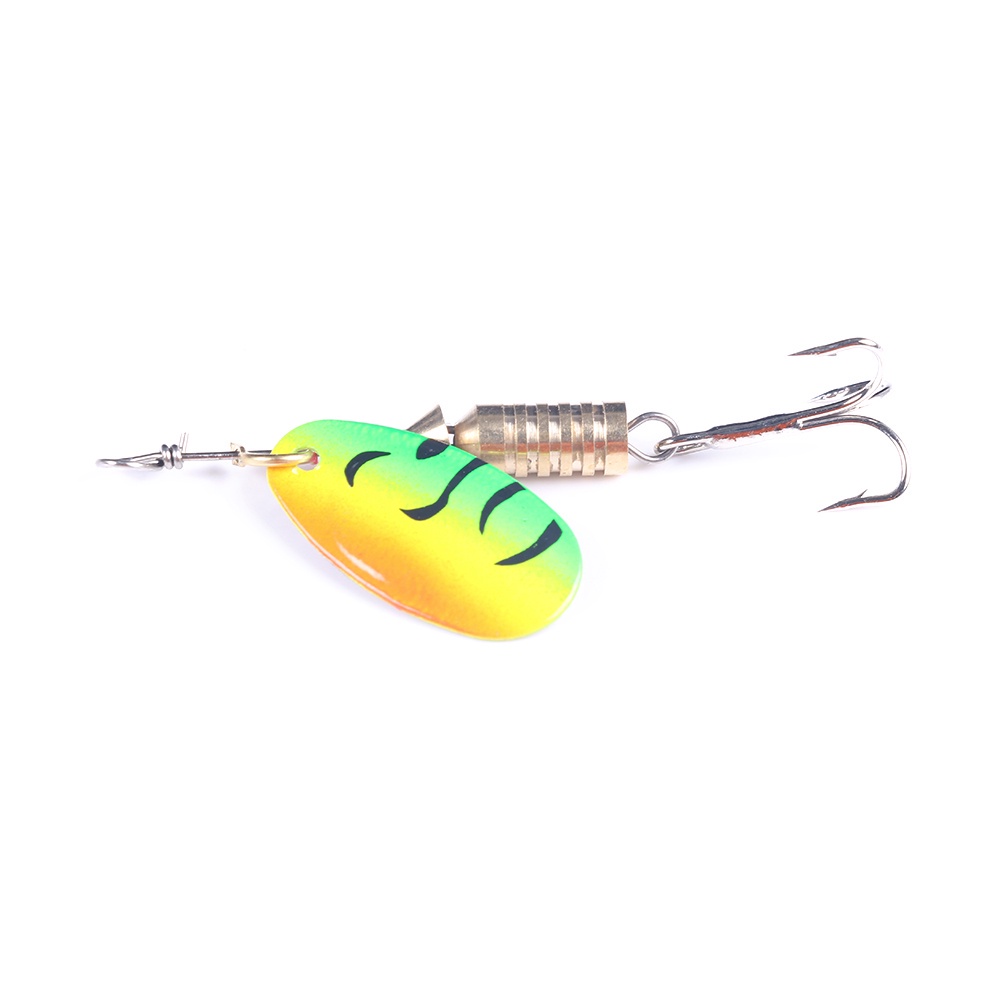 Hengjia 5pcs/Box Umpan Pancing Fishing Lure Alat Pancing Metal Spinner bait 4.5cm 5.2g Dengan Kail Treble Hook Fishing Set