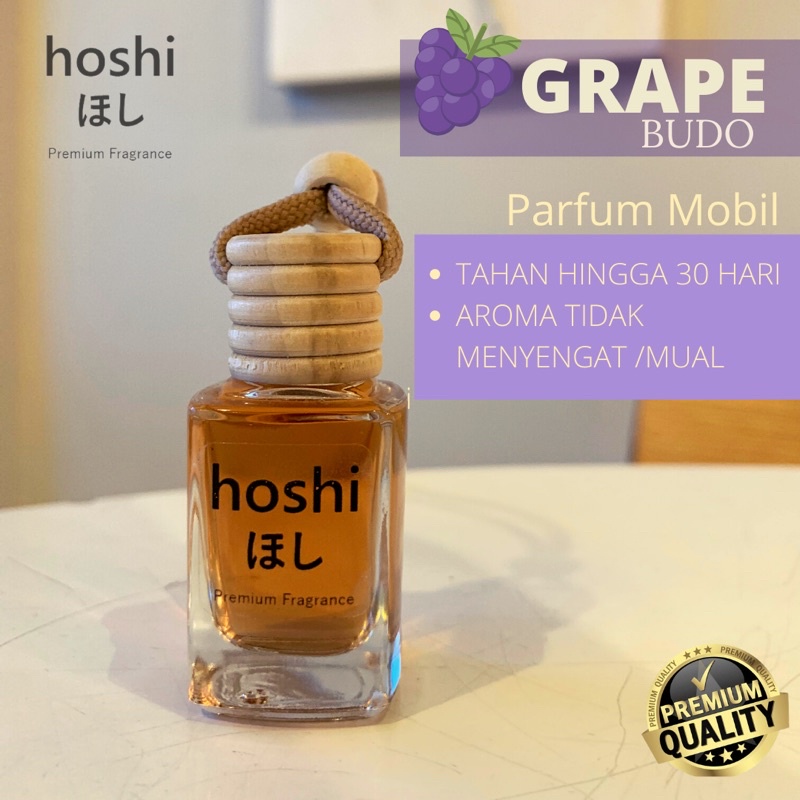 HOSHI NEW - Parfum Mobil / Ruangan 10ml Aroma ANGGUR Premium pewangi mobil