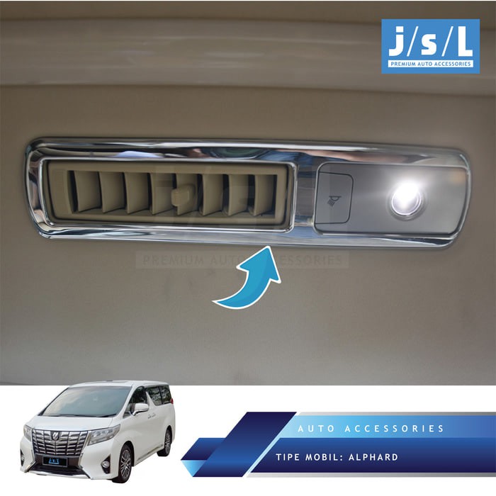 Cover List AC chrome JSL all new alphard