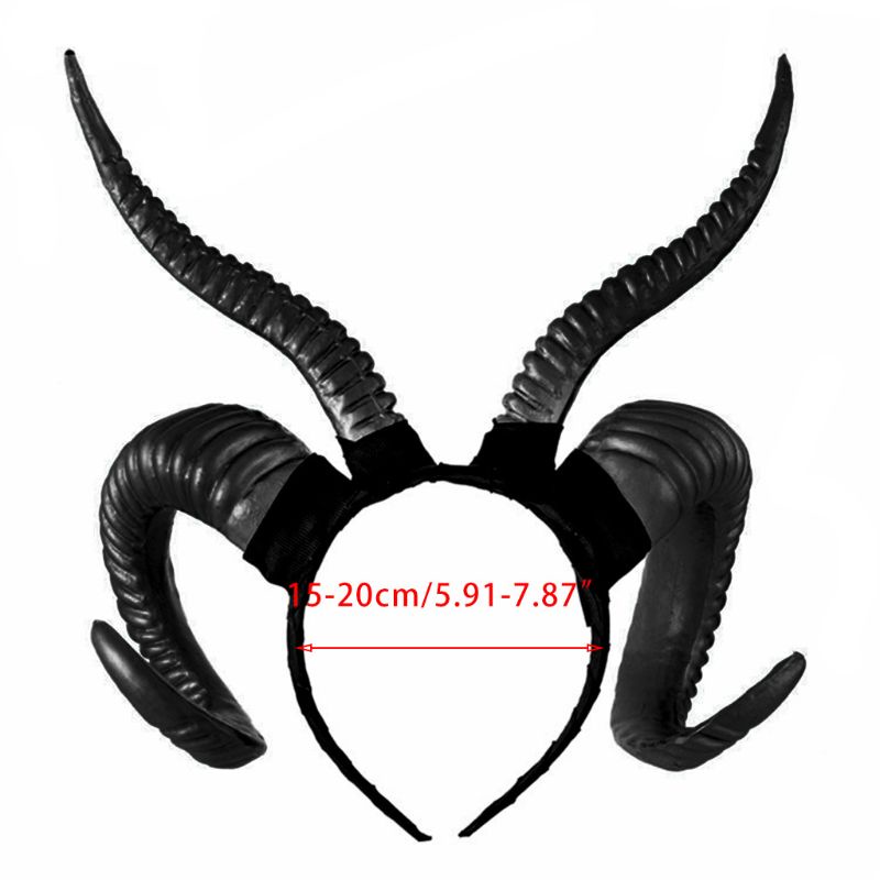 Bando Desain Tanduk Domba Imitasi Gaya Gothic Untuk Kostum Cosplay Anak Dan Dewasa