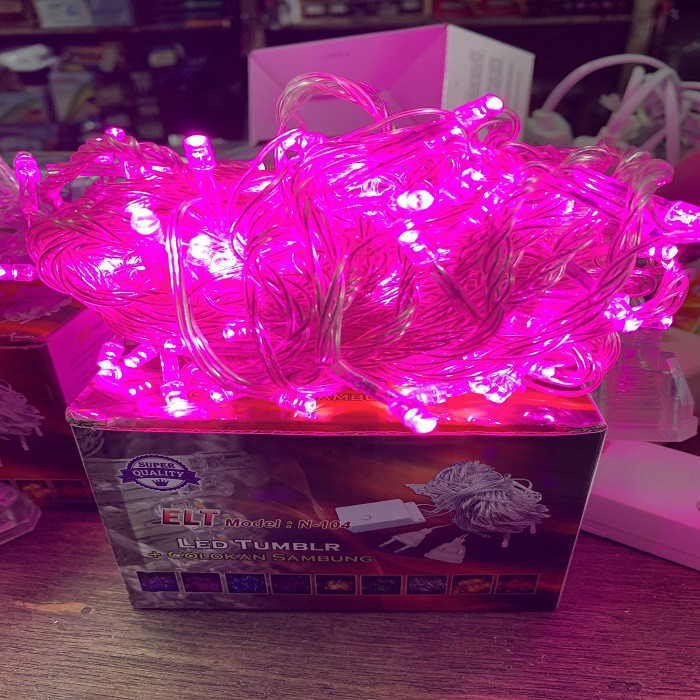 LAMPU HIAS NATAL WARNA WARNI LED TUMBLR 10Meter 10M 100LED 100 LED COLOKAN FEMALE SAMBUNGAN KABEL