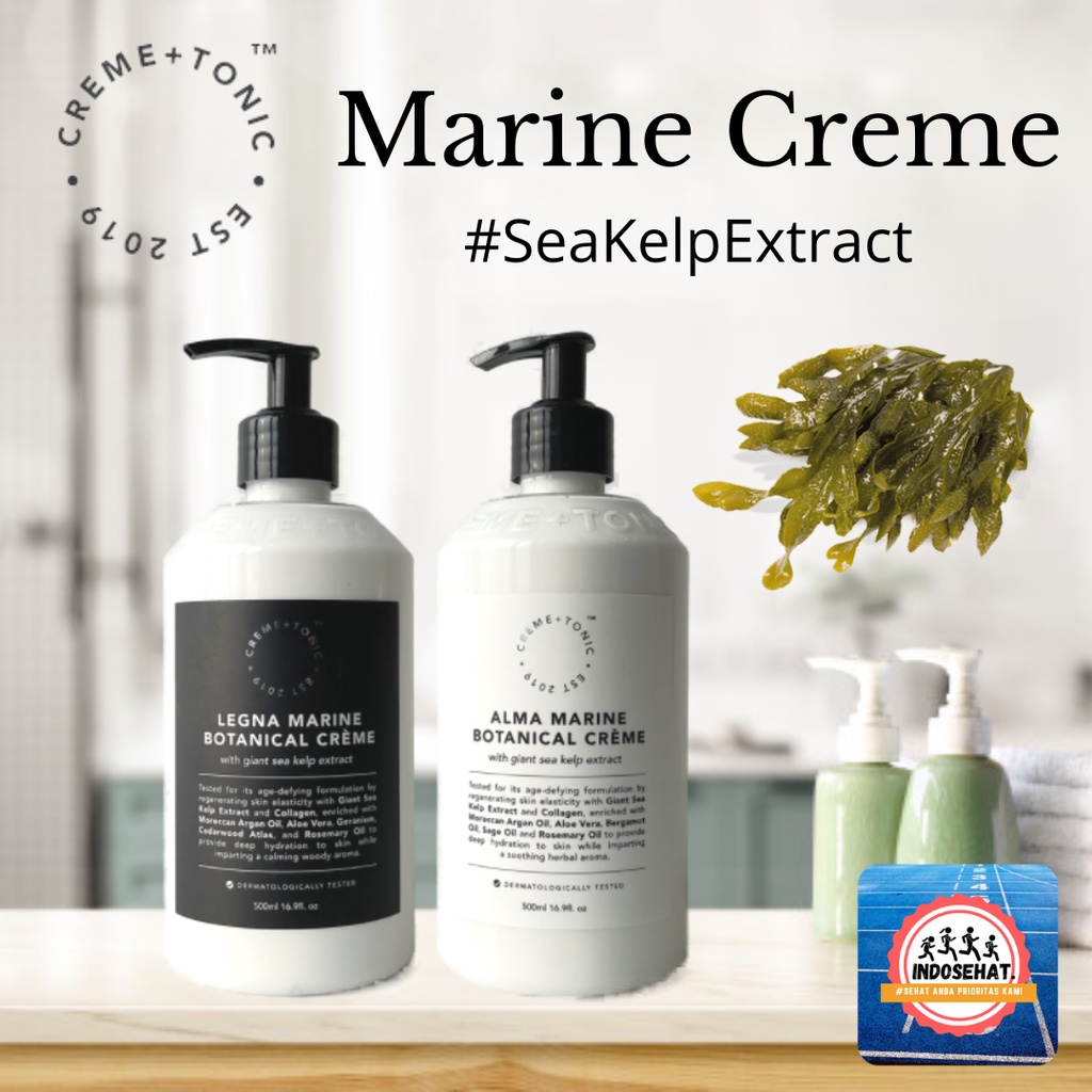 CREME AND TONIC Marine Botanical Body Lotion Cream with Sea Kelp - Krim Lotion Pelembab Badan