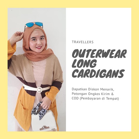 Outerwear Long Cardigans Cardigan Rajut by Travellers