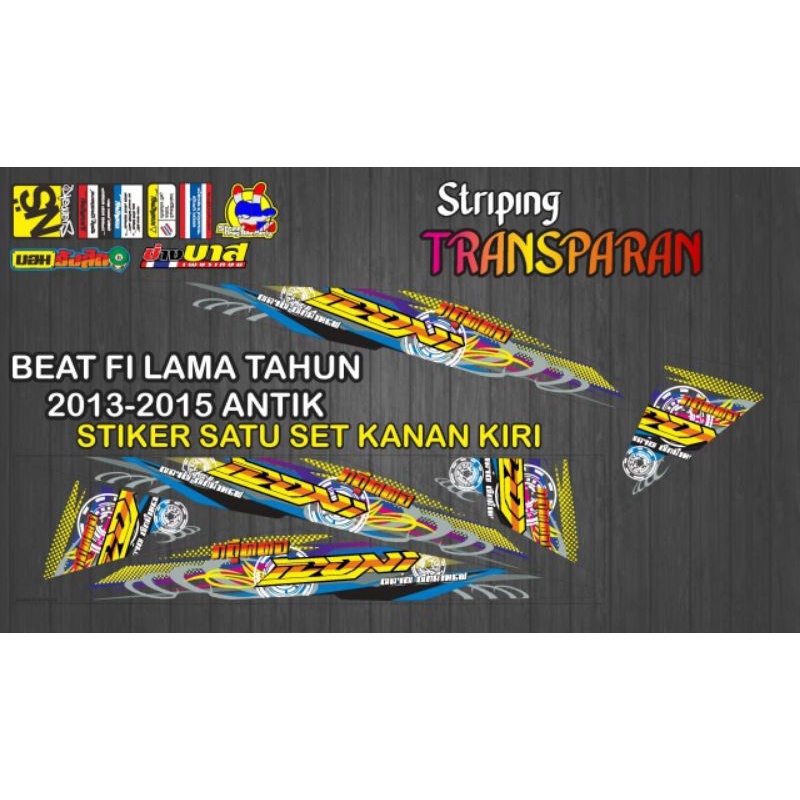 

stiker transparan hologram variasi beat f1 lama tahun 2013-2015 antik