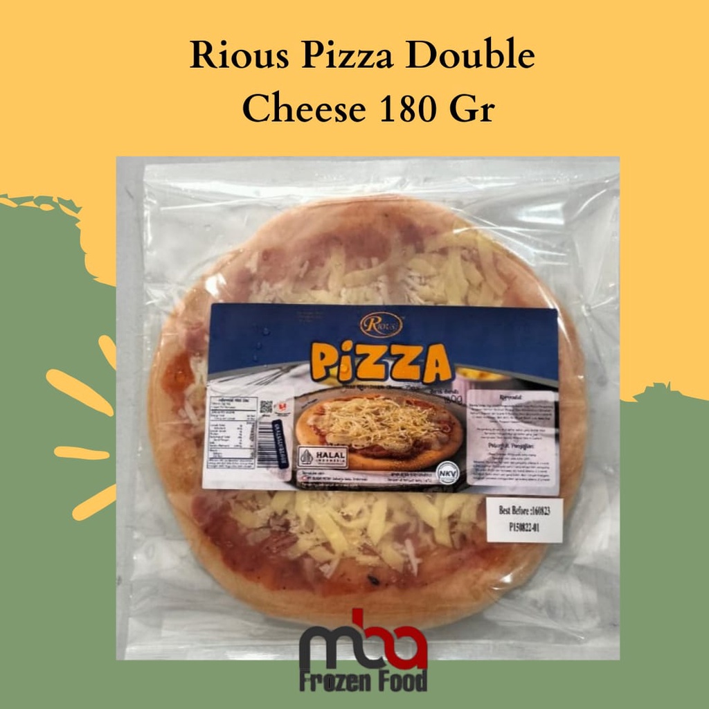 Rious Pizza Double Cheese 180 Gr - FROZEN FOOD