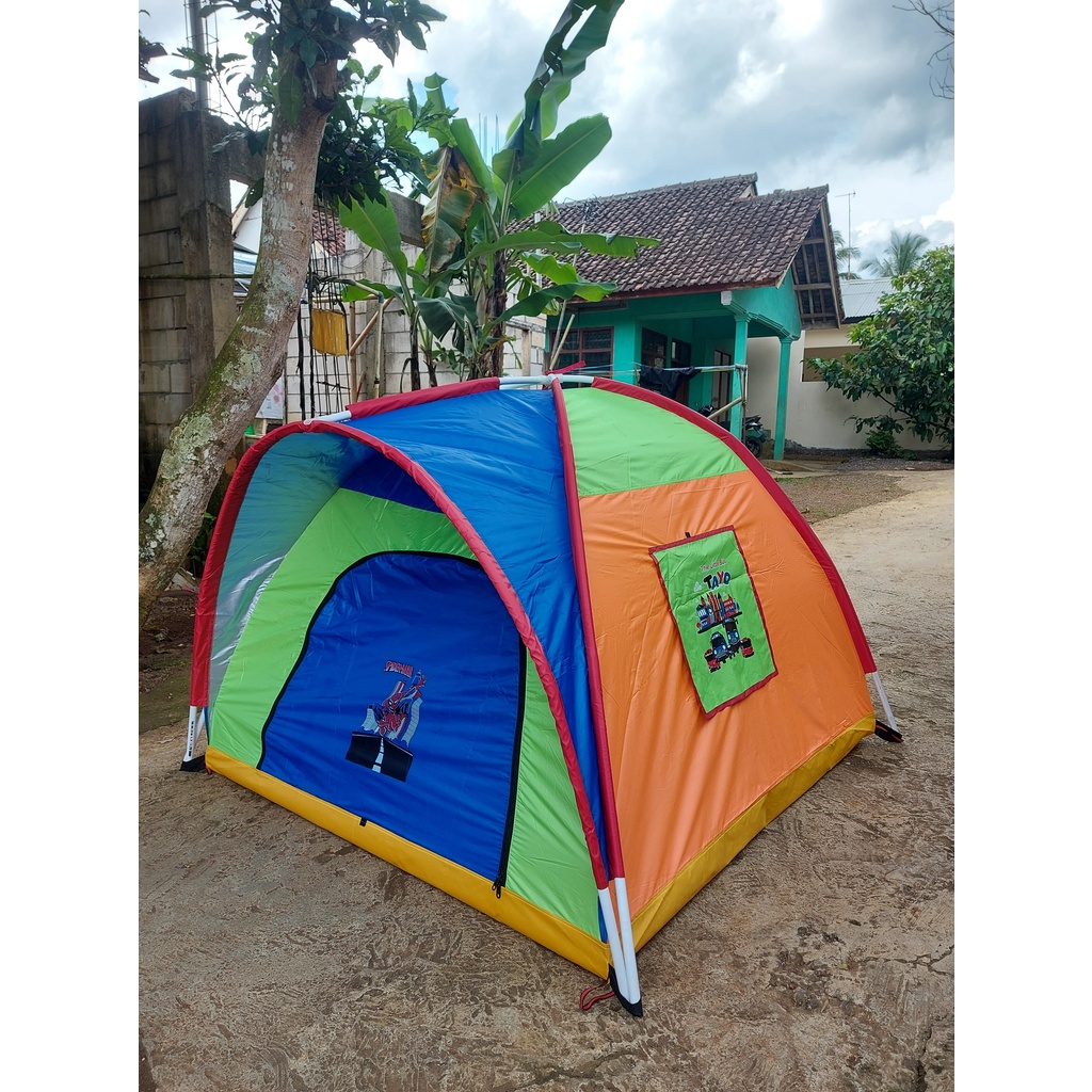 tenda anak gambar spiderman tayo hellokitty