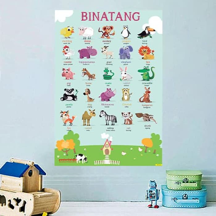 Tipe 08 Poster Anak Belajar Nama Hewan