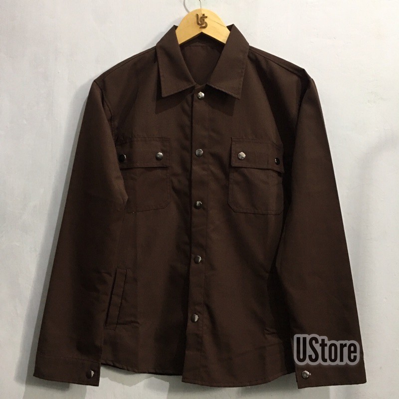 JAKET SEMI PARKA / JAKET KANVAS / jaket nadiladrn-brown