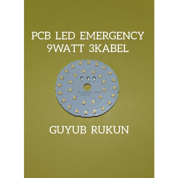 PCB LED EMERGENCY DC 9WATT 3KABEL