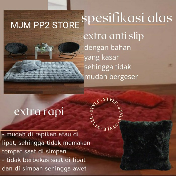 Tikar - Surpet/ Kasur Karpet/Tikar Lantai Bulu Rasfur Premium Tebal 10Cm
