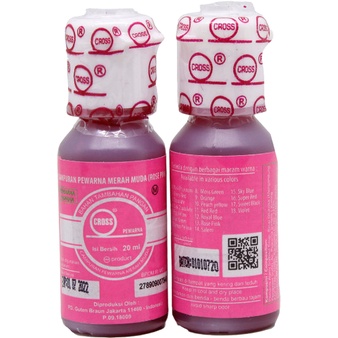 

Cross Pewarna Makanan Merah Muda 20ml Campuran Pewarna Pangan Rose Pink
