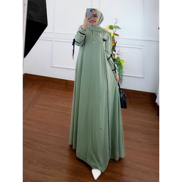 Nessa Abaya set By Hijabika-G Merah