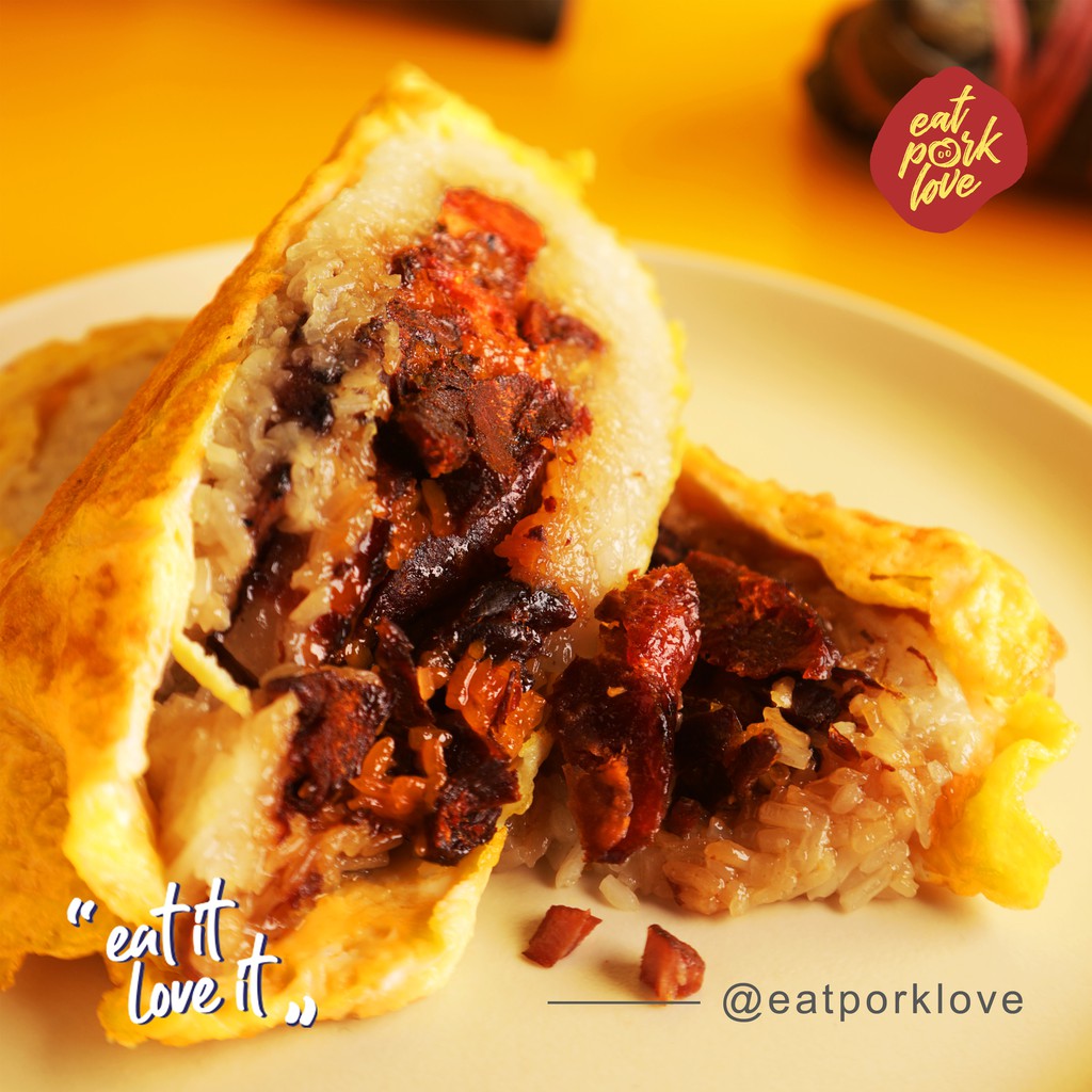 

Porky Bacang Telur Dadar - Babi Panggang Manis, Telur Asin, Lapchiong, Ayam