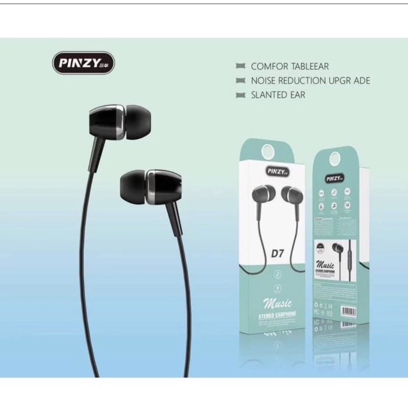 Music Stereo Earphone PINZY D7 Series with microphone- Headset D7