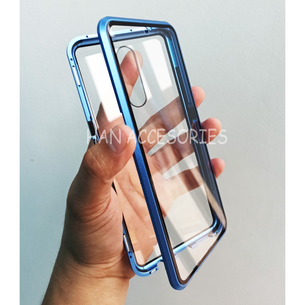 OPPO F11 Case Magnetic 360 FULL GLASS Depan dan Belakang - Full Protection