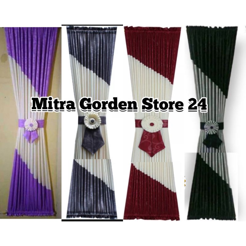 korden ikat pita kupu kupu kombinasi miring gorden jendela kecil minimalis spiral korden kamar ruang