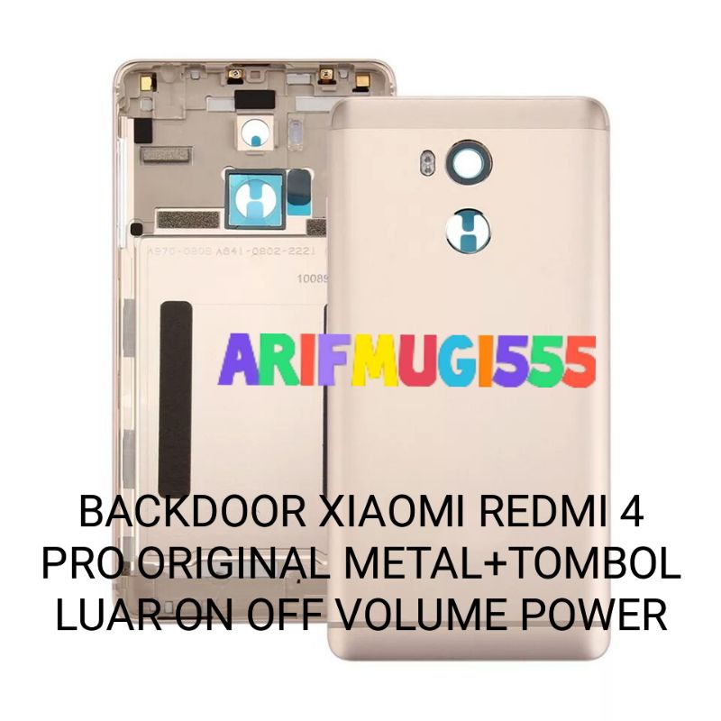 BACKDOOR XIAOMI REDMI 4 PRO KESING CASING HOUSING TUTUP BELAKANG ORI