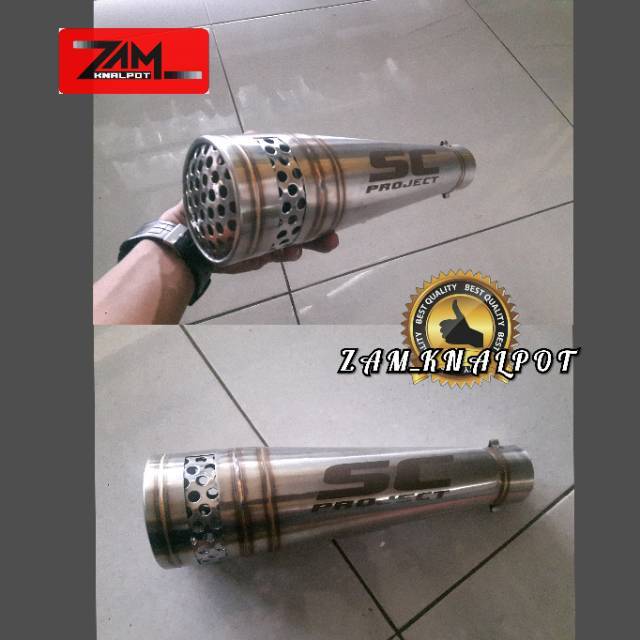 Knalpot Racing SC PROJECT Sarang Tawon Stainless Silincer Only Atau Tabungnya Saja