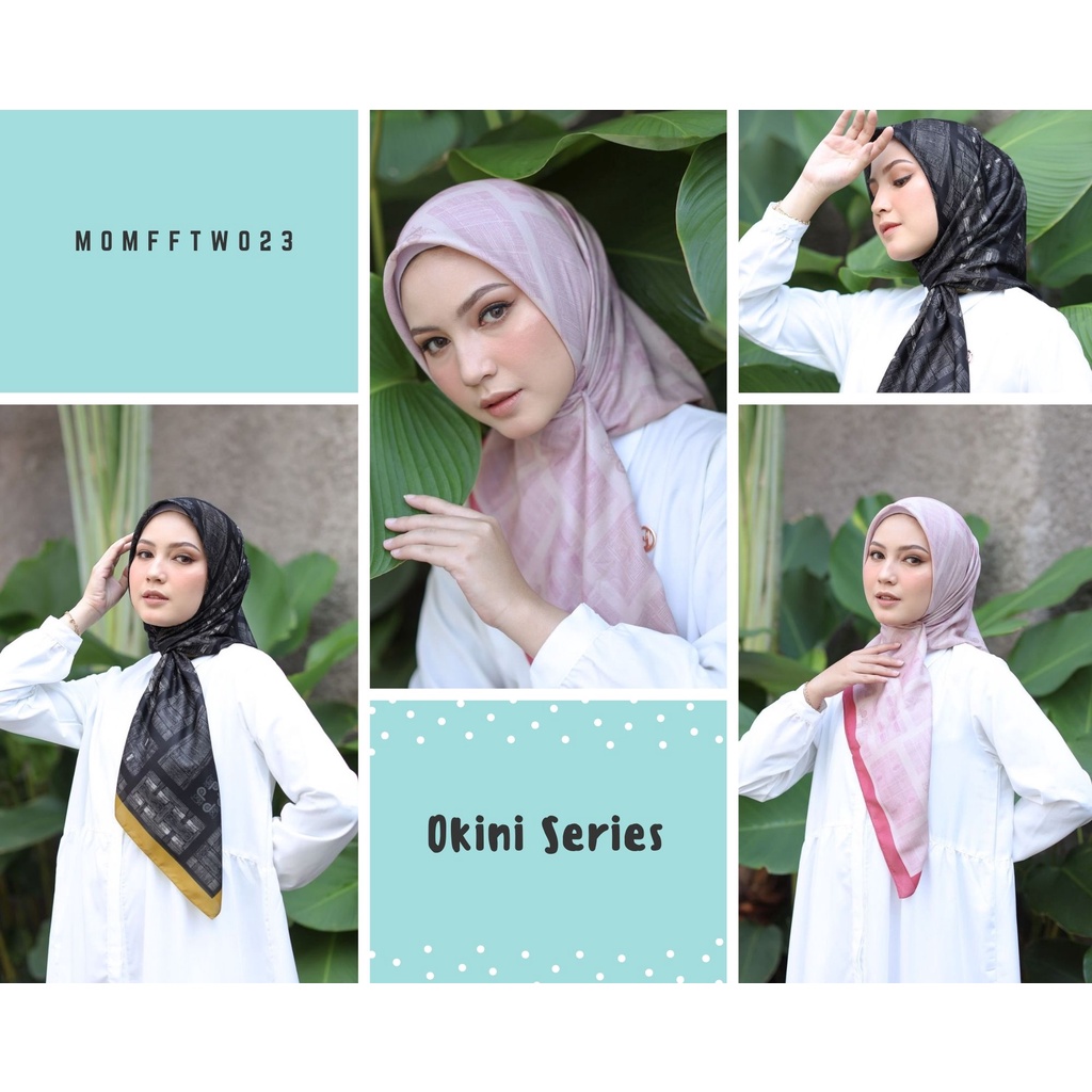 Kerudung Deenay Okini Series Ori / Jilbab Segi Empat Voal Motif Hijab Printing Ultrafine