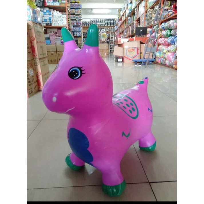 MAINAN ANAK ANIMAL JUMPING HEWAN KARET KUDA RUSA SAPI UNICORN KARET BAGUS