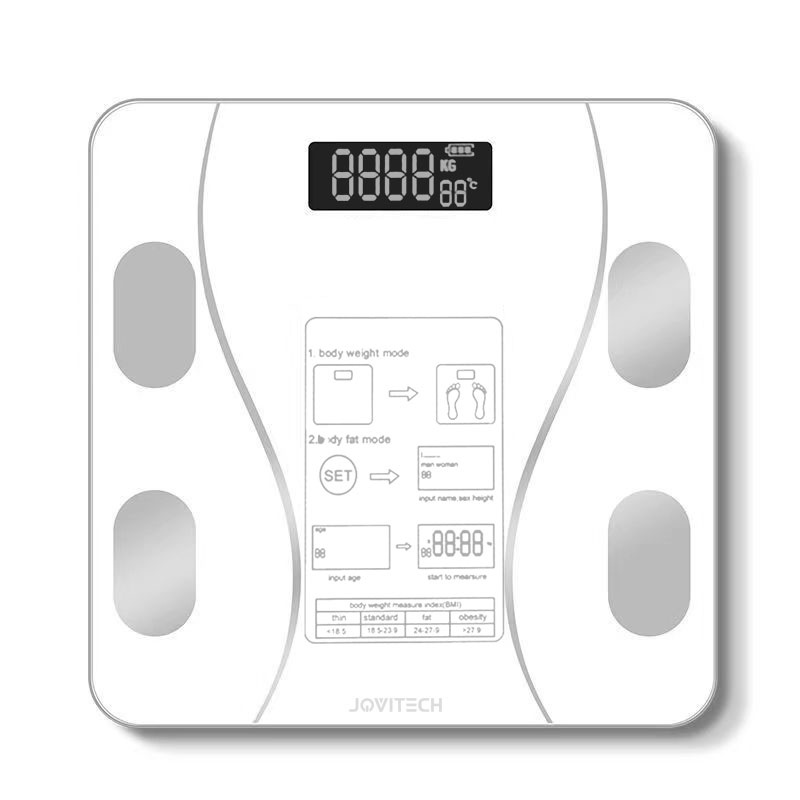 【COD】Viqoo Timbangan Badan Digital With USB Charging Anti Pecah Weight Body Fat Scale With LCD 180KG