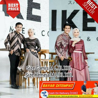 Couple Batik Nelam Original Gamis Modern Bisa Pisah Terbaru Katun Halus