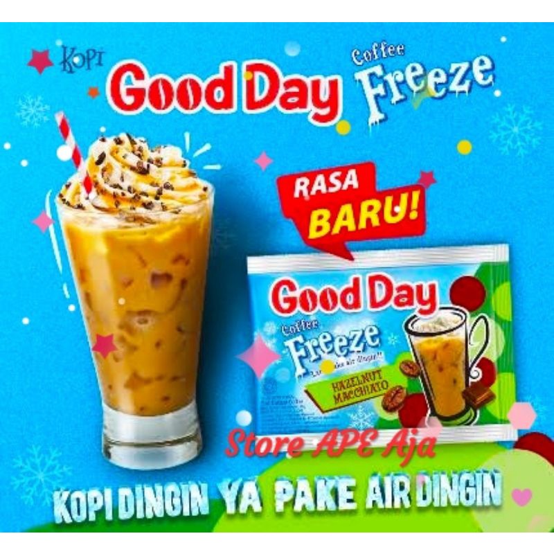 

GOOD DAY Coffee Freeze Hazelnut Macchiato [30 gr x 10 Sachet]