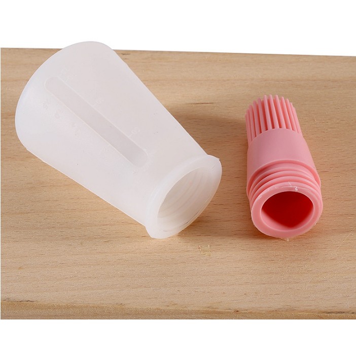 As1910 Botol Kuas Oles Minyak Silikon BBQ Silicone Basting Oil Brush Bottle