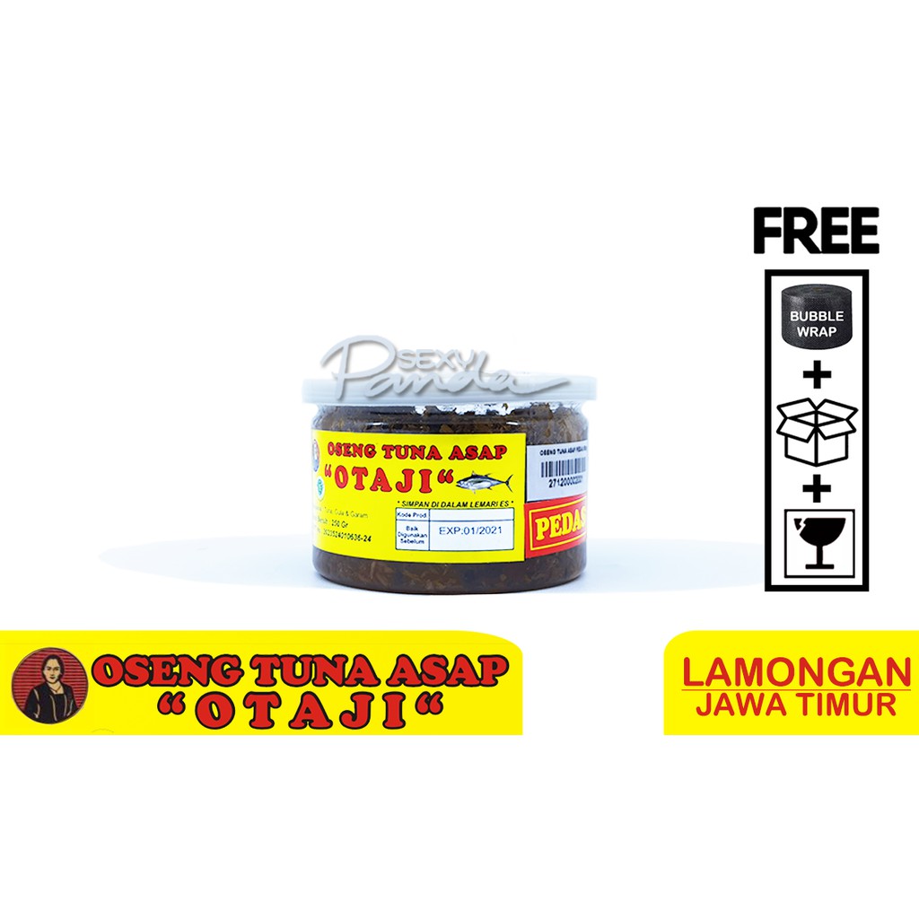 

Oseng Tuna Asap OTAJI Sambal Pedas Original 250 gram Sambel Siap Saji Tuna Asep PEDAS HALAL MUI