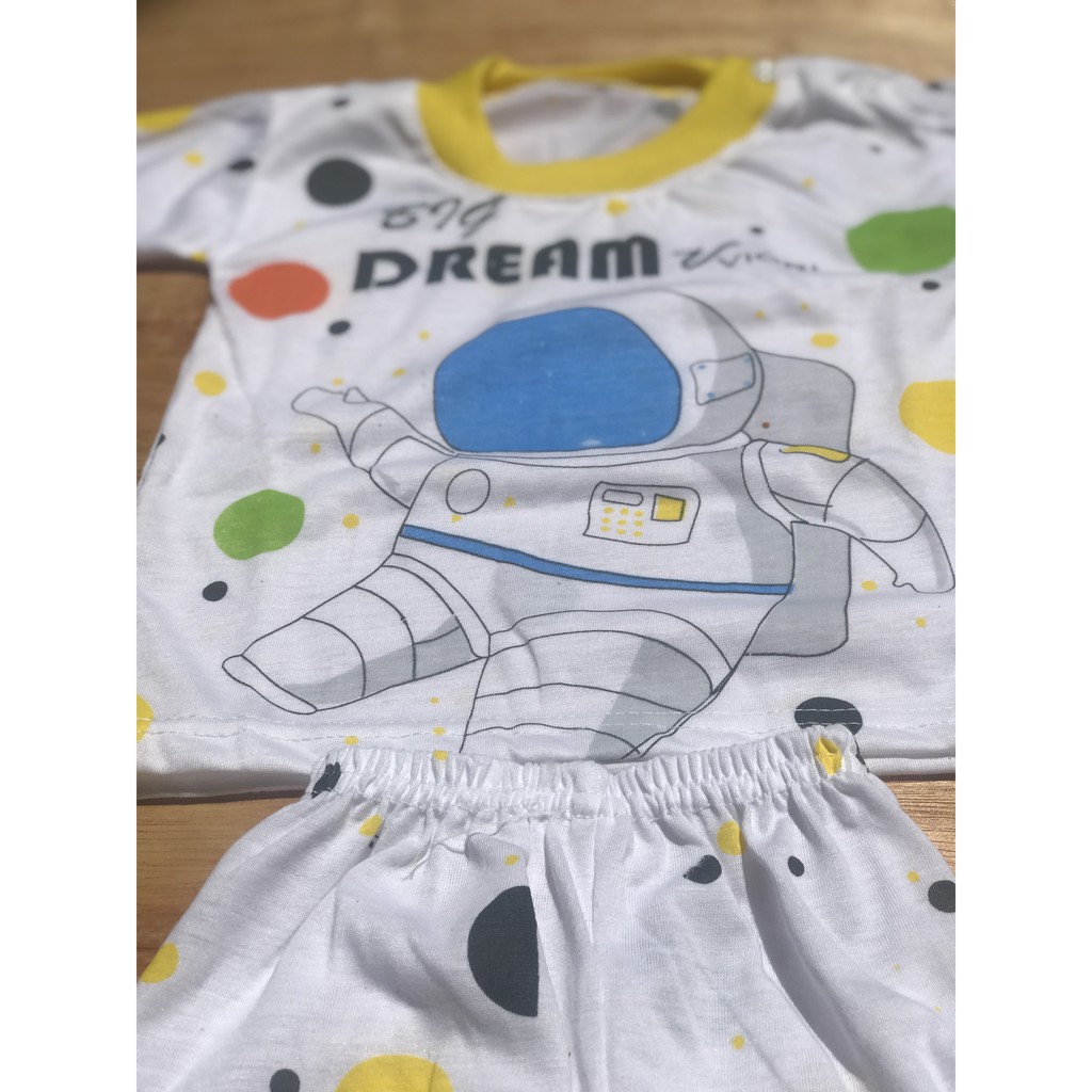 [STO.PJMAST]Setelan Bayi Panjang Motif Astronot Umur 3 - 18 Bulan