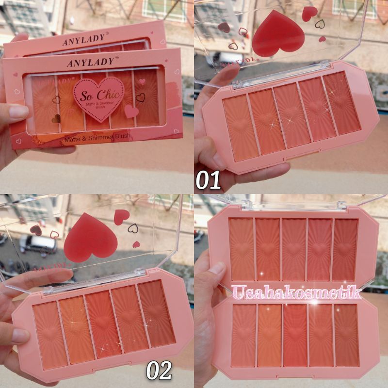 ECER!! BLUSHER ANYLADY MATTE AND SHIMER BLUSH ON No. 851