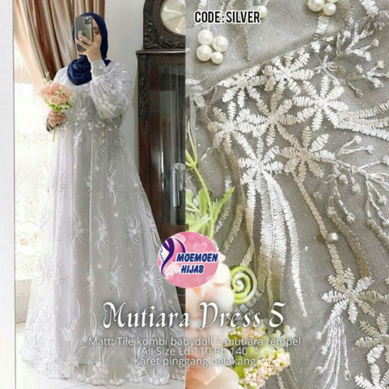 DRESS pesta Mutiara