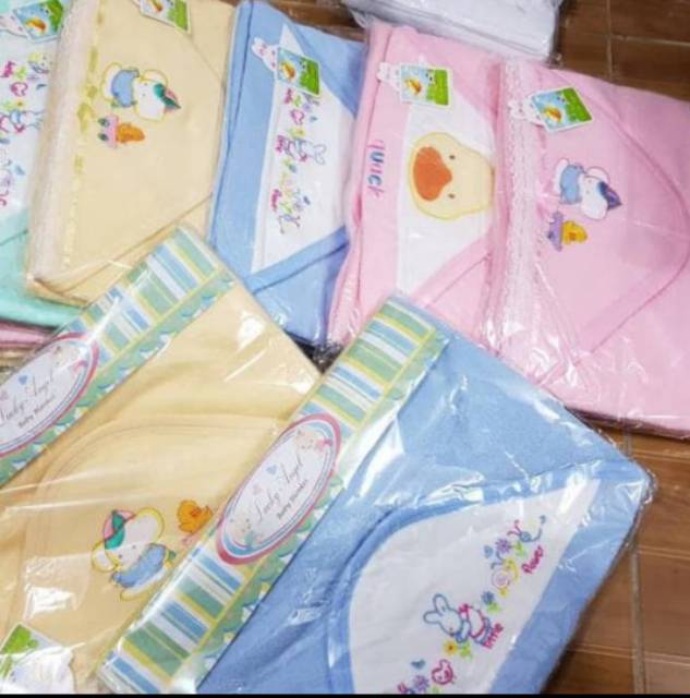 Selimut baby LUCKY ANGEL / baby blanket / selimut bayi topi / selimut baby / selimut bayi LA