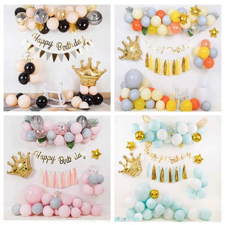 Set Balon  dengan Bahan Sequin dan Gambar  Tulisan Ukuran 12 